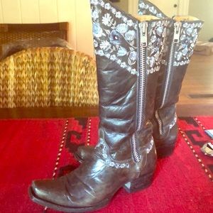 Old Gringo grey boots size 8